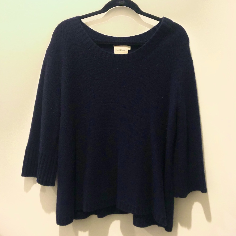 DKYN Pure 100% cashmere navy blue sweater